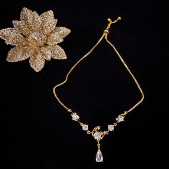 Golden Bloom Crystal Braclette