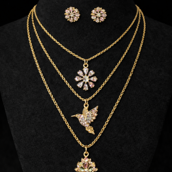 Elegant Layered Pendant Necklace Set